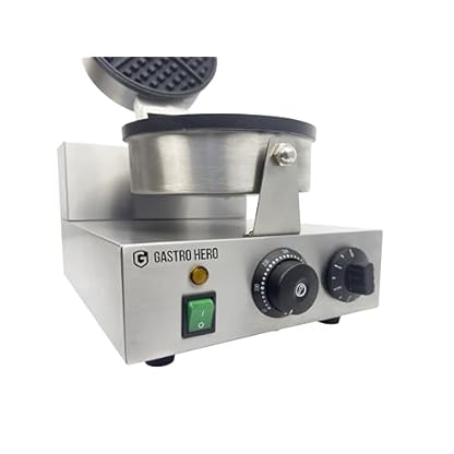 GastroHero Waffeleisen rund I Waffelautomat mit Temperaturregelung I Waffel eisen aus Edelstahl für Gastronomie I Ø180 mm Waffeln I Waffel maker für Für Restaurants und Cafés – Bild 5