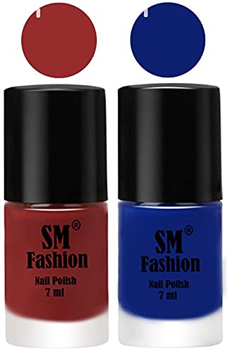 Image of Long Lasting Nail Polish | Nail Paint Combo 7 ml Each) - Set of 2 Jam-Blue