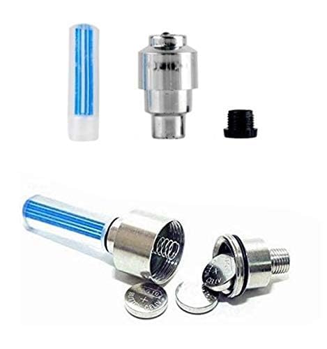 Image of Jumbuck LED Wheel Lights - Blue Motion Sensor Valve Caps for Bicycle, Motorcycle, Car Tires | Waterproof Automatic Firefly Lights, Universal Fit Tire Valve Stem Caps (Pack of 2)
