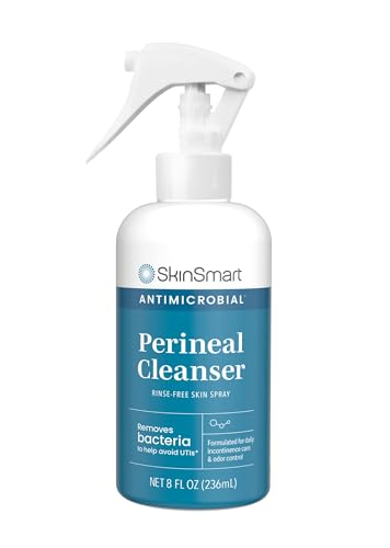 SkinSmart Antimicrobial Perineal Cleanser, Ideal for Incontinence Care and Postpartum,