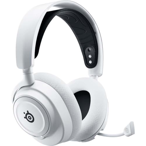 SteelSeries Arctis Nova 7X, Headset Gamer Sem Fio, Branco, Áudio Espacial 360°, Bluetooth e 2.4GHz, Bateria 38h, Compatível com Xbox, PlayStation, PC, Mac e Switch