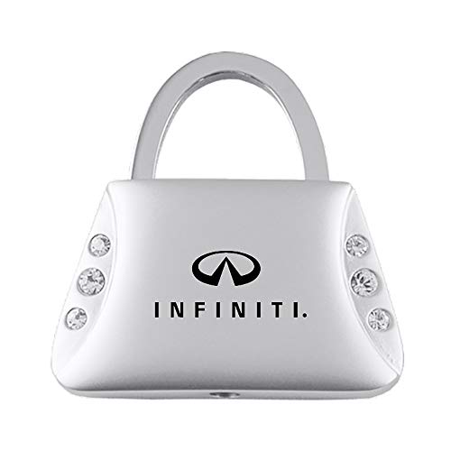 Au-Tomotive Gold, Inc. Officially Licensed Clear Crystals Purse Shape Key Chain For Infiniti #TOP24
