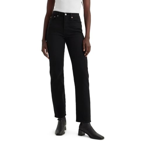 Levi's Women's Wedgie Straight Jeans, (New) Flash Black, 26