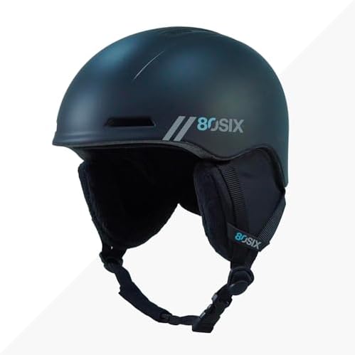 80SIX Snow Adjustable Lightweight Helmet – Ideal for Skiing and Snowboarding - Black Matte