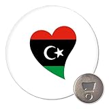 Huuraa Magnet Libyen Flagge Herz 59mm Kühlschrankmagnet r& Flaschenöffner Geschenkidee