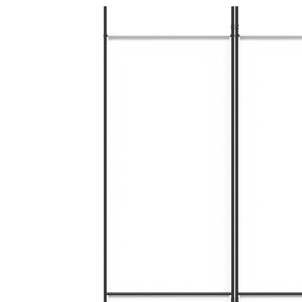 vidaXL Paravent 6-TLG. Raumtrenner Raumteiler Trennwand Umkleide Sichtschutz Spanische Wand Wohnzimmer Schlafzimmer Weiß 300x220cm Stoff