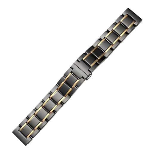 Bracelet céramique montre connectée et boucle acier inoxydable luxe pour cadran 16mm