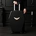 GUTE Coffin Suitcase 26.5 Inch Gothic Luggage Black Hard Shell Spinner Carry On with Lock | Unique Horror Casket Travel Case Trolley Bag with Wheels for Cosplay, Conventions, Airport Trips