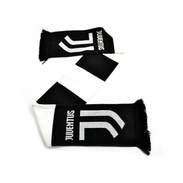 Juventus FC Supporters Bar Scarf (One Size) (Black/White)