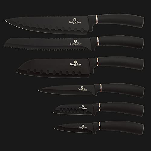 Berlinger Haus Black Rose 6er Set Profi Küchenmesser mit Edelstahlklingen