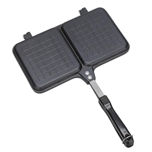Hot Sandwich Maker – Macchina per sandwich tostato su entrambi i lati con manico, antiaderente, per pane, tostapane, padella antiaderente, griglia per forno, pressa per formaggio per campeggio