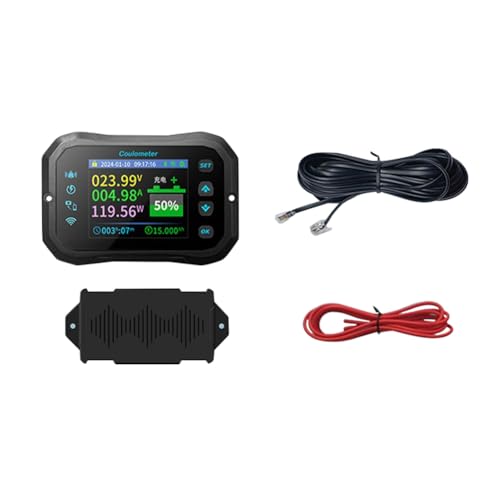 Bloepum WiFi Coulomb Meter Power Volt-Ammeter for Lithium & Lead Acid Batteries RV Battery Capacity...