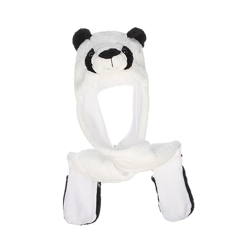 BESTYASH Panda Pattern Hat Insulated Cold Protection Cap Long Neck Warmer for Sports Multi