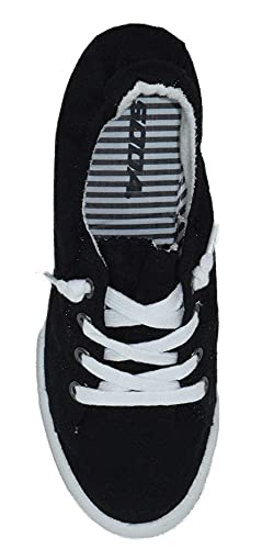 Soda Flat Women Shoes Linen Canvas Slip On Sneakers Lace Up Style Loafers Zig-S - Image 3