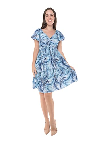 Image of Hawaii Hangover Family Matching Hawaiian Clothes, Simply Blue Leaves | Family matching Hawaiian outfits, Simply Blue Leaves, lightweight rayon, machine washable, tropical leaf print, luaus