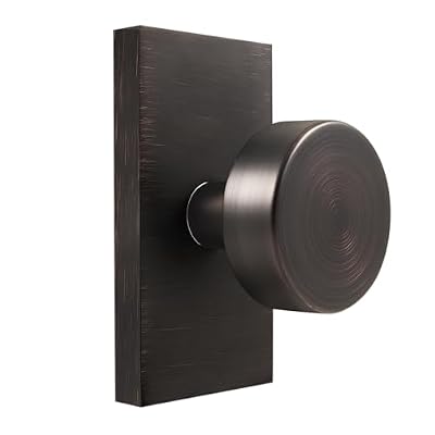 HIEMEY Oil Rubbed Bronze Door Knobs, Passage Door Knobs Door Handles for Hall and Closet Keyless Rectangle, Oil Rubbed Bronze