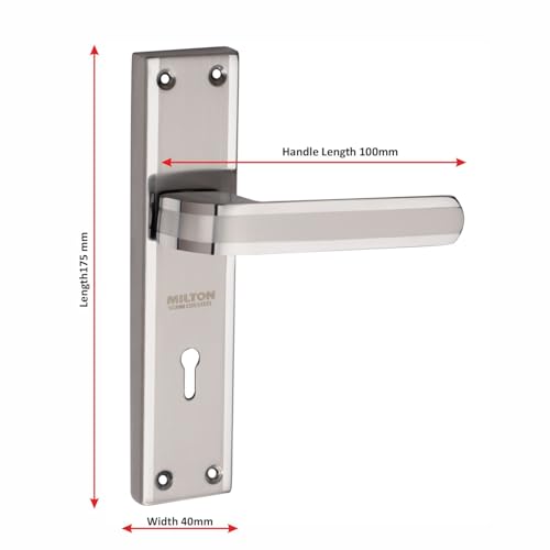 Image of Milton 7 Inch Stainless Steel Two Tone Mortise Lock Set- MSS-New Hockey
