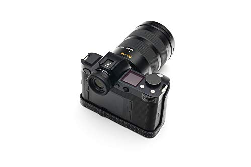 Leica Sl Camera Case, Bolinus Handmade Genuine Real Leather Half Camera Case Bag Cover For Leica Sl Camera Bottom Opening Version + Hand Strap (Black) #TOP7