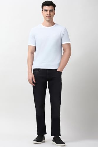 Image of Peter England Men's Regular Fit Denim Jeans for Daily Casual Wear