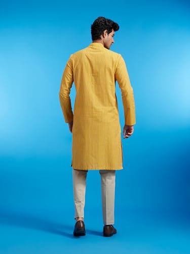 Image of DIWAS BY MANYAVAR Men's Cotton Striped Kurta (1pc)