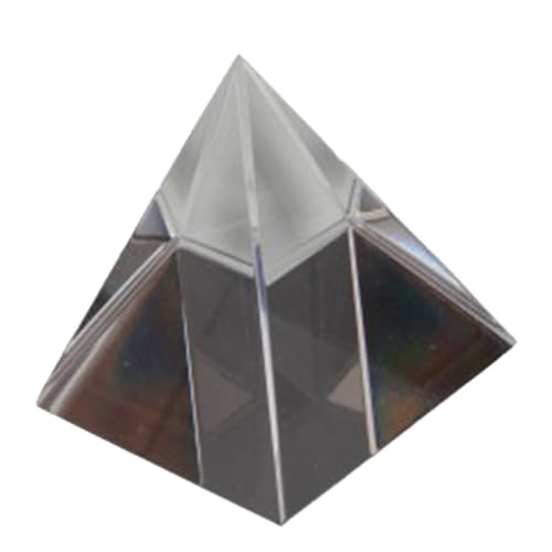 Toyvian Pyramide de Verre Argentée 60mm pour Expérience Optique Effet Arc-en-Ciel, Ornement de...