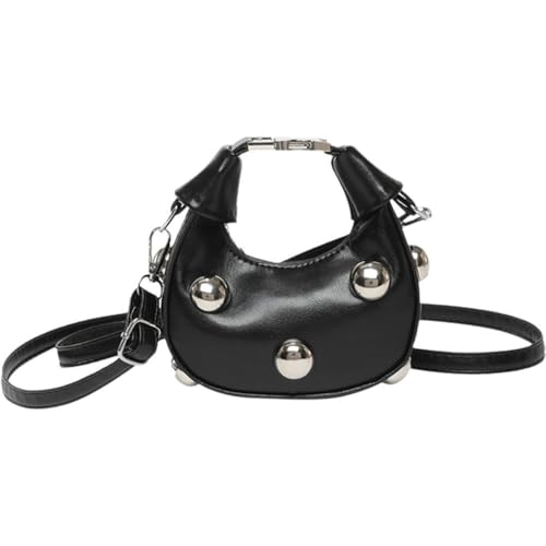 Pu Leather Crossbody Bag Fashion Rivet Small Handbag Waterproof Tote Bag Mini Messenger Bag for Women Girls