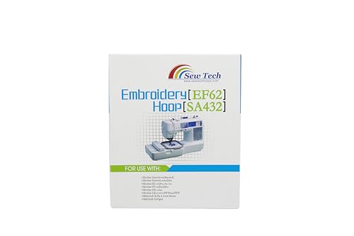 Sew Tech Embroidery Hoops for Brother SE600 SE400 SE625 SE425 PE550D PE540D PE535 PE525 PE500 Innovis Babylock Brother Embroidery Machine Hoop (4x4" - SA432)