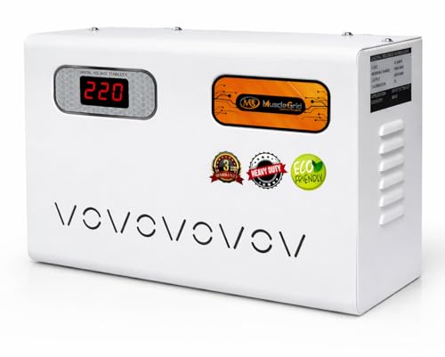 Image of 5kVA Heavy Duty Voltage Stabilizer for 1.5 & 2 Ton AC (Split & Window) | 90V-300V Wide Working Range | Up to 15A Load | Digital Display