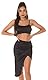 Satin Look Bustier Top High Waist Rock 2-Teiler One Size (Einheitsgröße)