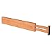 BAMSIRA Bamboo Kitchen Drawer Dividers Expandable Adjustable Drawer Organizer Dividers Adjust from 22