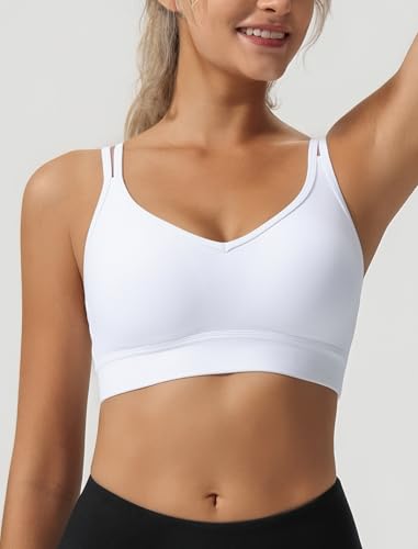 Yvette Yoga Bras Lightweight Cloud Series Sports Bra for Women Low Impact Sports Spaghetti Thin Strap Mesh Splicing Style2