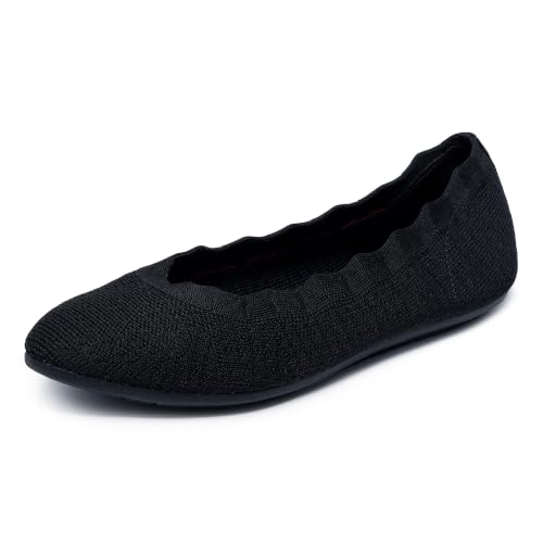 Image of Skechers Womens Cleo 2.0 - Love Spell Scalloped Knit Skimmer Flats with Air-Cooled Memory Foam