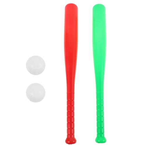 Totority Kids Plastic Baseball Bat 2 Sets Ball Set - Lightweight Outdoor Training Toy - Assorted Colors - Improve Hand-Eye Coordination - Ideal for Play and Practice