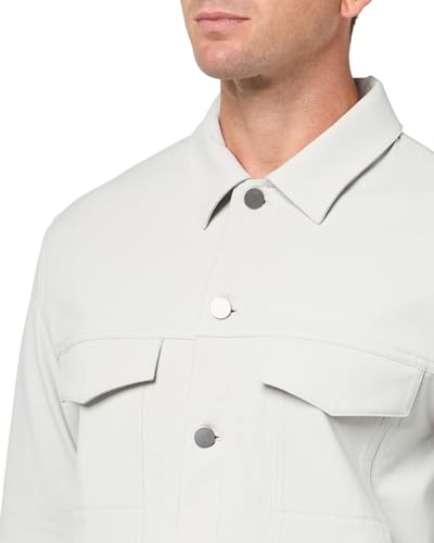 Theory Men's River Jacket in Neoteric Twill, Fog, Large3
