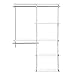 Rubbermaid Configurations Deluxe Custom Closet Kit 4-8Ft. Adjustable Metal Wire Shelving White Finish Expandable Organization System Hardware Included for Home Closet/Pantry/Laundry/Mudroom
