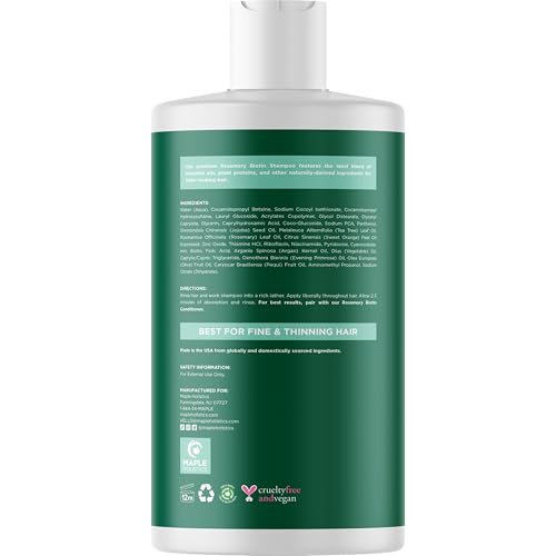 image for Maple Holistics Biotin Rosemary Shampoo for Hair Growth - Vegan Sulfat