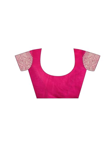 Image of Satrani Women's Organza Sequins Embroidery Jacquard Saree with Unstitched Blouse Piece