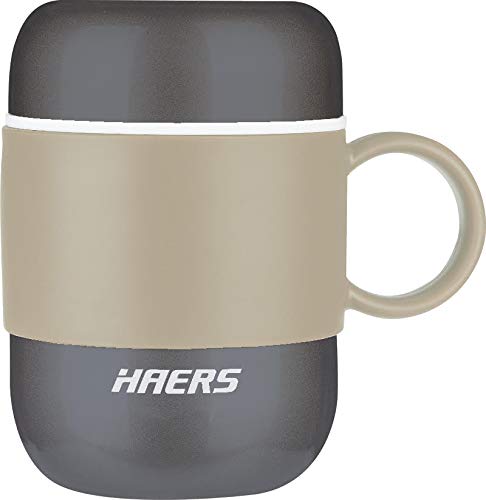 Haers Stainless Steel Double Wall Vaccum Insulated Coffee Mug with Lid (280ml_Gold)