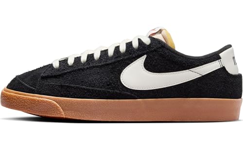 Nike Blazer Low '77 Vintage Women's Shoes (FQ8060-001, Black/Gum Medium Brown/Black/Sail) Size 10