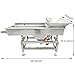 TECHTONGDA Straight Vibrating Sieve Screen Shaker Electric Linear Sifter Machine Stainless Steel One Layer Two Motors 1mm Round Hole Screen Size 11.8×31.5inch 110V