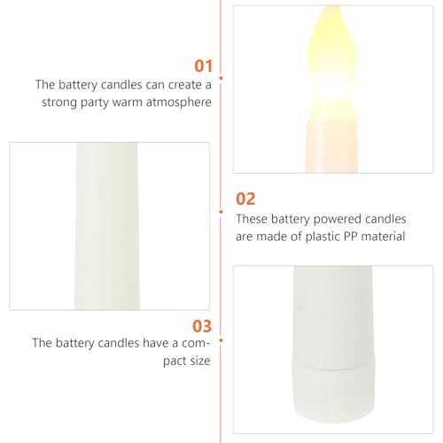 Velas LED interiores sin fuego de cera plástica para decoración romántica 5