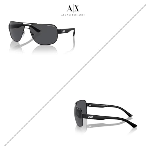 Armani Exchange AX2034S Aviator Sunglasses for Men +BUNDLE with ACCESSORY EYEWEAR KIT3