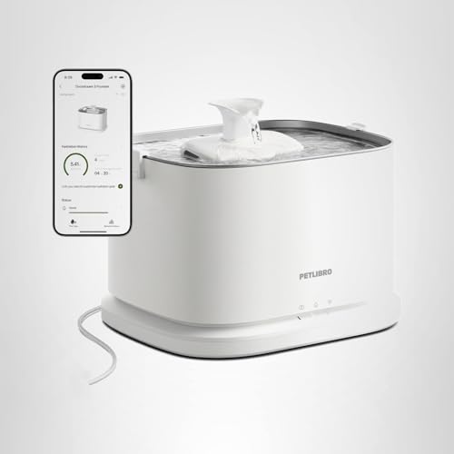 PETLIBRO Upgrade Cat Water Fountain + 8 Packs Filters, Dockstream 2 Smart App Monitoring Pet Water Fountain for Cats Indoor, 3L/101oz Cat Fountain Stainless Steel Tray for Drinking, 5G WiFi - Image 10