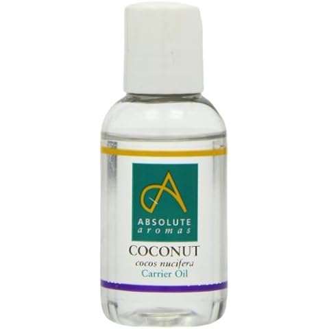 Absolute Aromas Fractionated Coconut Oil 50ml - 100% Pure, Unscented and Natural Carrier Oil - For Massage, Aromatherapy and Blending Essentials Oils - Use on Hair and Skin Cover