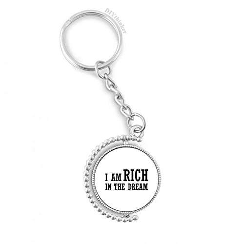 Llavero rotativo I Am Rich con anillo de cadena para organizar llaves
