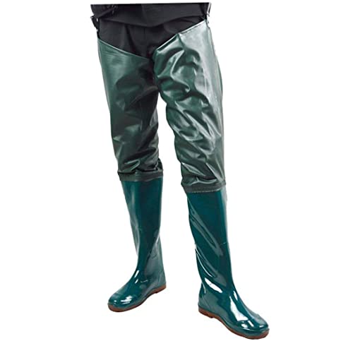 Botas de agua de pesca Jorzer vadeador de cadera impermeable verde talla 43 6
