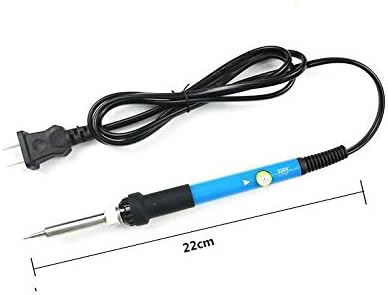 Soldering Occus Blue 60W Adjustable Temperature Electric Soldering Iron Welding Solder Irons Bag Kit - (Color: 110V US Plug)