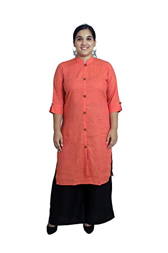 Image of SINDOORI Collar Kurta for Women Solid Colour S to 6XL Plus Size Kurta for Women