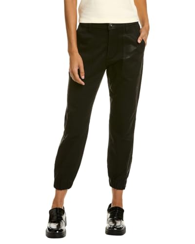 7 For All Mankind Darted Boyfriend Joggers Coated Black 25