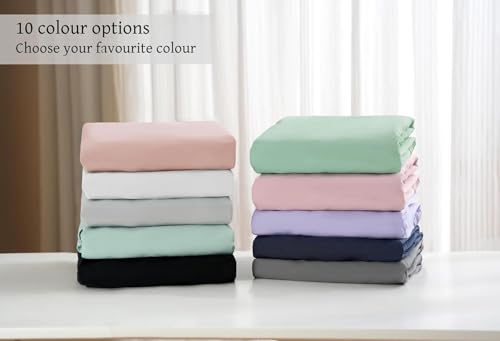 Image of HBHLFZ Crib Sheets for Boys, Girls, 28x52 Inch Fitted Crib Sheet - 8 Inch Deep Pocketed Fixed Sheet - Soft and Comfortable Microfibre - Fits Standard cot and Toddler mattresses, Purple